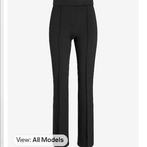 curved mid rise pants